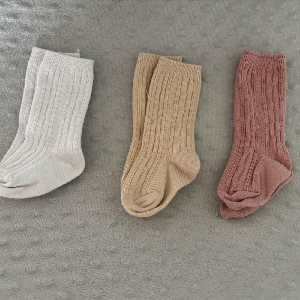 Little Stocking Co Toddler Knee High Cable Knit Socks